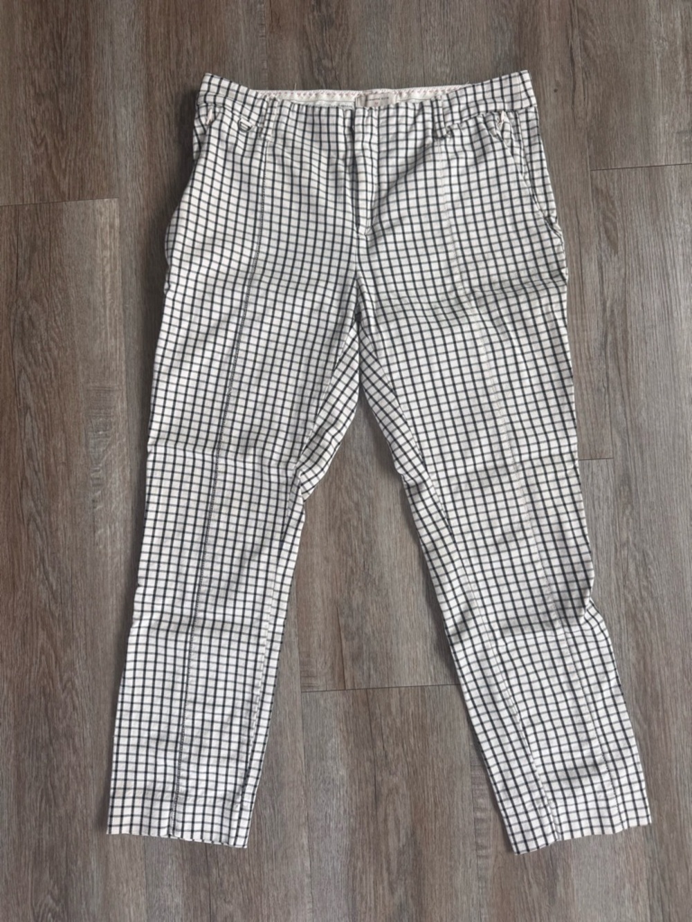 Anthropologie Essential Slim Checkered Pants - size 4